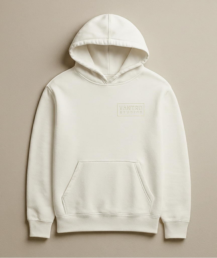 Vantro Ice White Hoodie